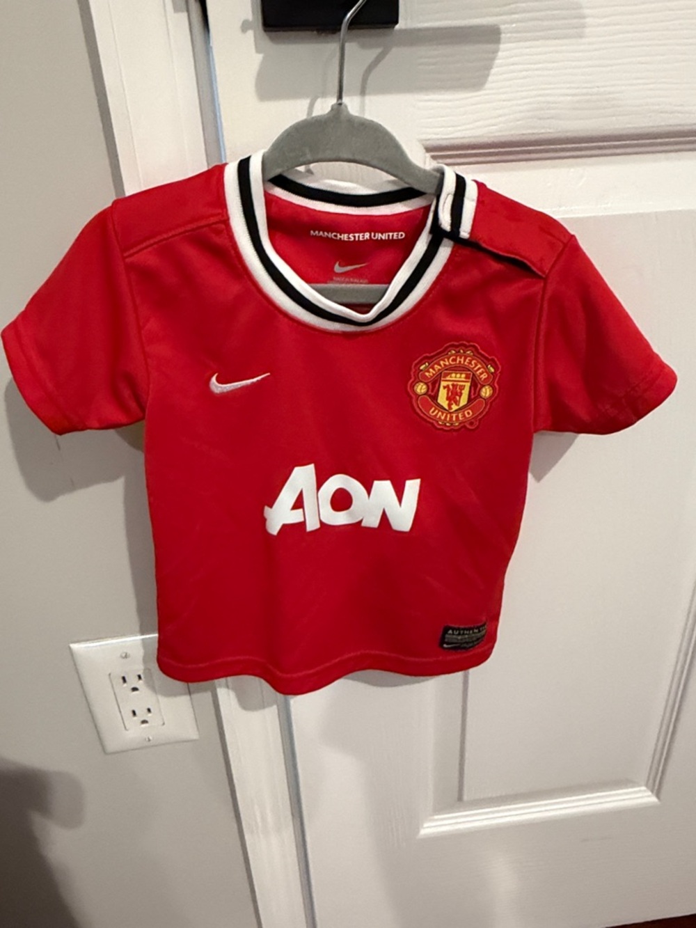 Nike Kids Red Soccer Jersey with White Trim